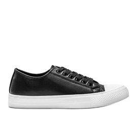 Classic black Eleanor eco-leather sneakers Classic black Eleanor eco-leather sneakers