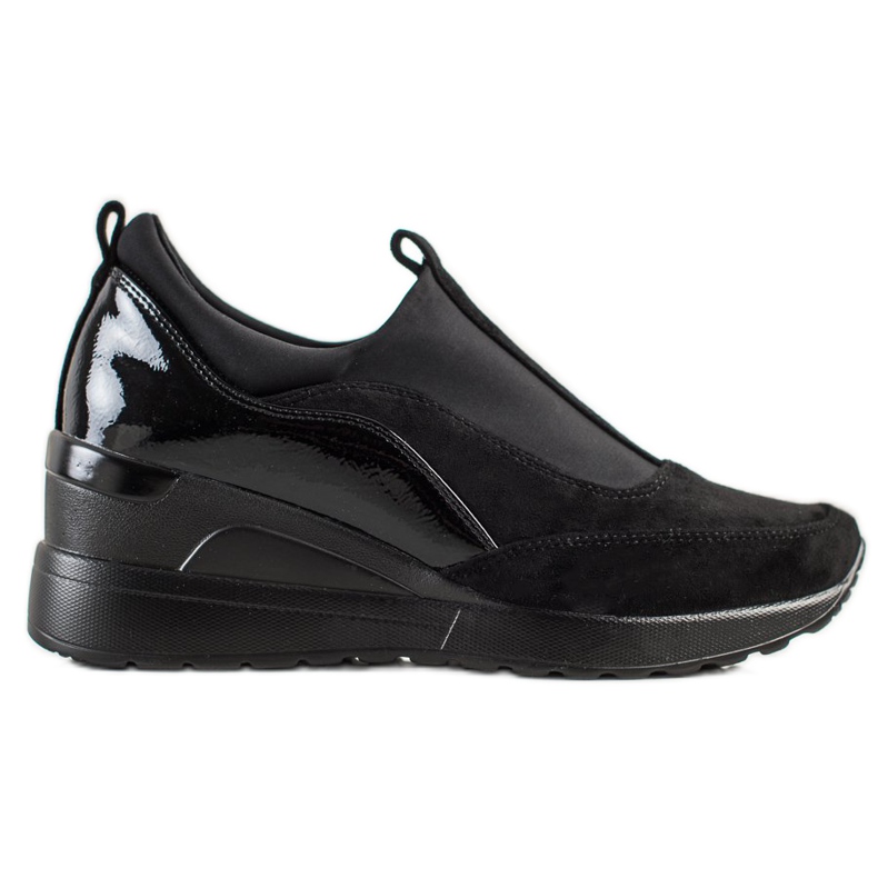 VINCEZA Slip On Shoes black