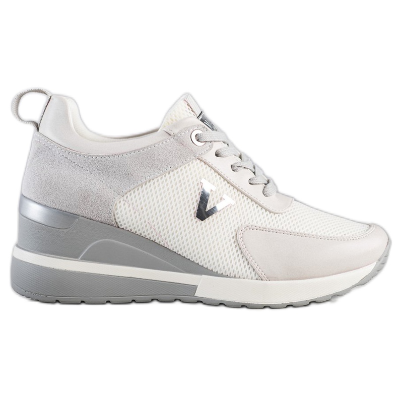 VINCEZA casual sneakers white grey