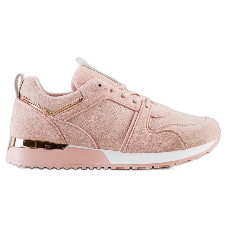 SHELOVET Powder Suede Sneakers pink