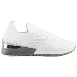 SHELOVET Textile Openwork Sneakers white