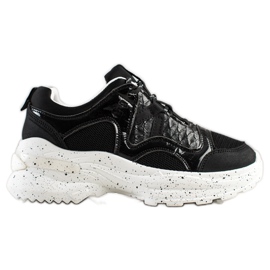 SHELOVET Sneakers With Decorative Platfrom black