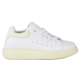 SHELOVET Sneakers On The Green Platform white