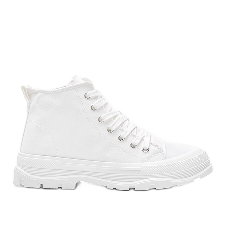 White high sneakers on a thick Evelin sole