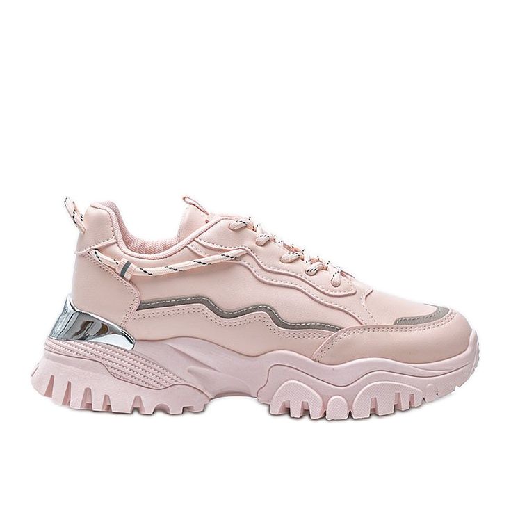 Pink sneakers on a thick Desiare sole