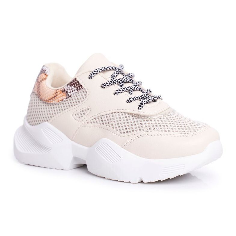 PS1 Women's Sport Shoes Snakeskin Beige Giselle brown golden PS1 Women's Sport Shoes Snakeskin Beige Giselle brown golden