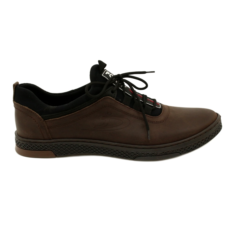 Polbut Casual leather men's shoes K24 brown Polbut Casual leather men's shoes K24 brown