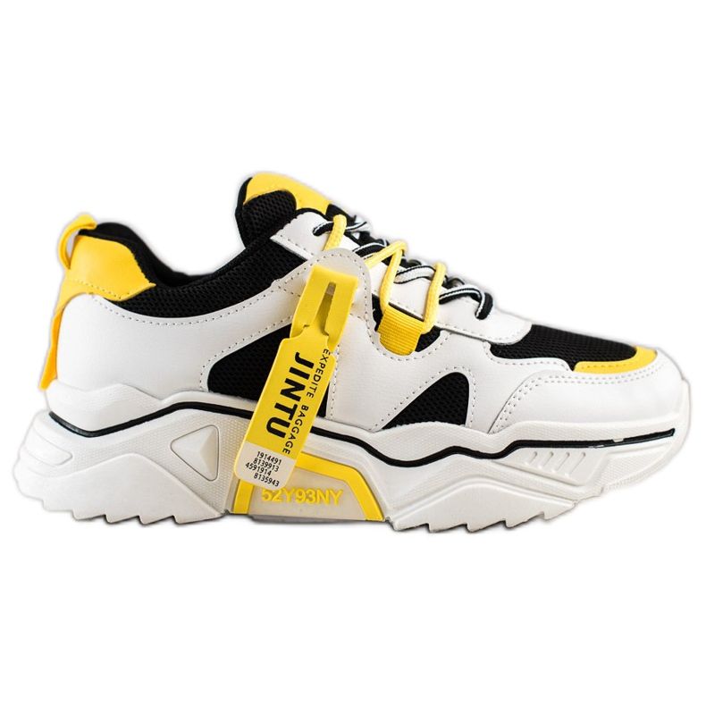 Weide Fashion Lace-up Sneakers white black multicolored