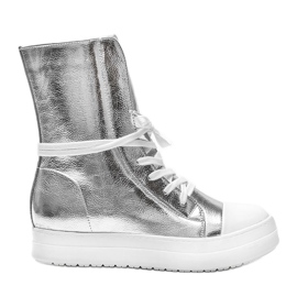 Fatima silver high sneakers