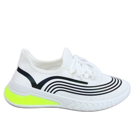 White 3436 White socks sports shoes