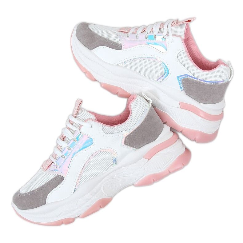 White sports shoes R12YD518-11 Pink