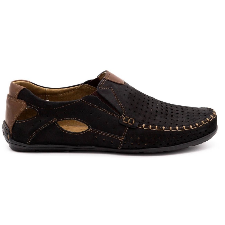 Mario Pala Black men's moccasin 901 summer shoes