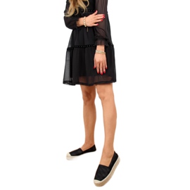 Black women's espadrilles A666-ESP-1 Black
