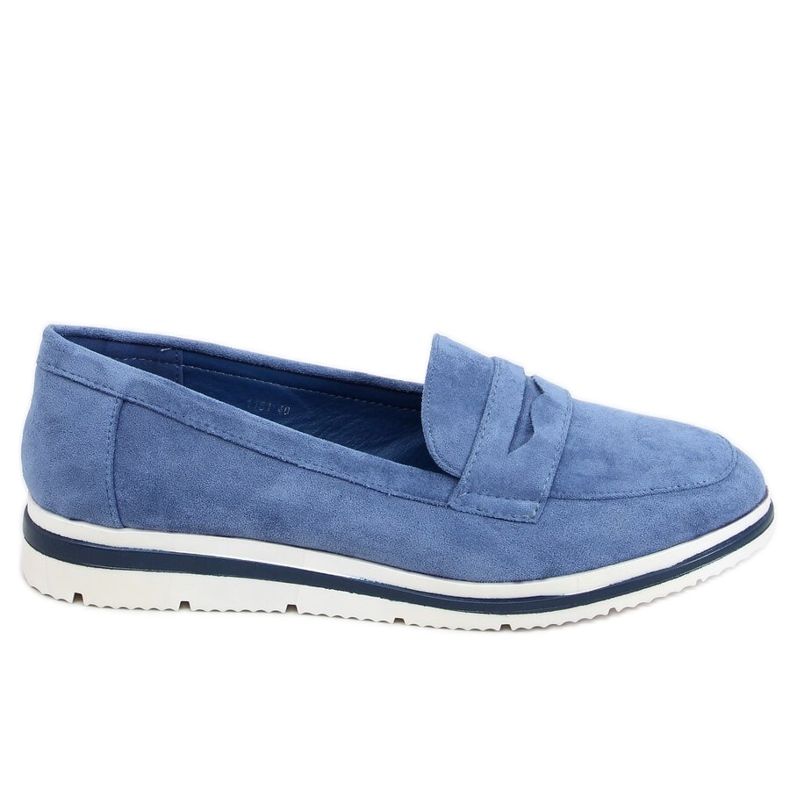 Blue 1151 Jeans high-soled loafers