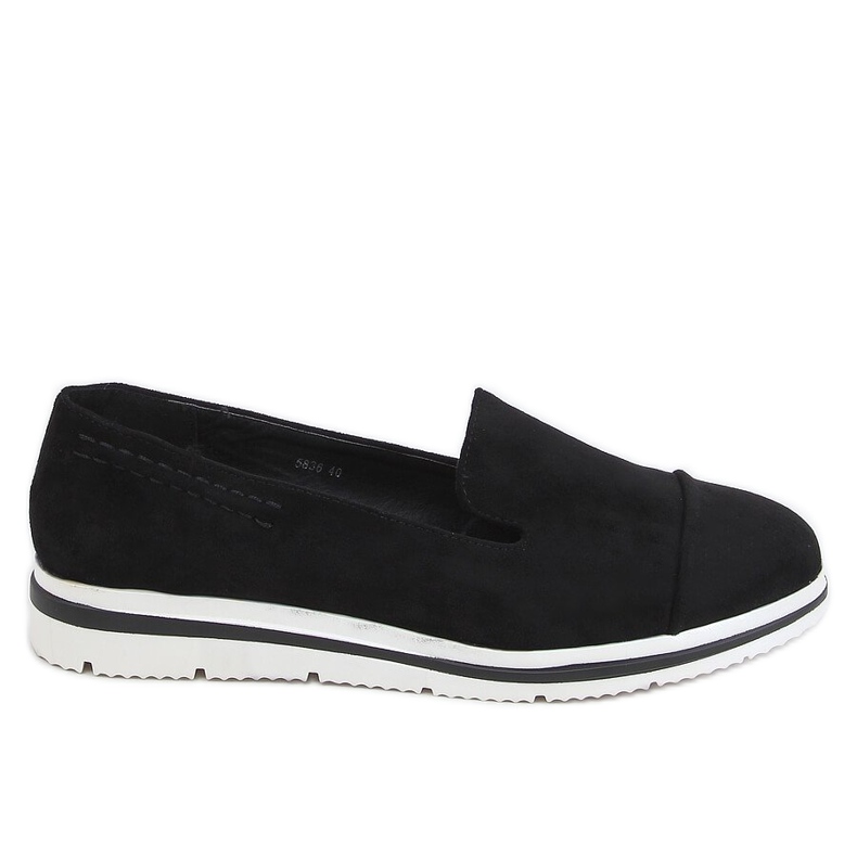 High-soled loafers black 5836 Black