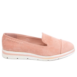 Pink 5836 Pink high-soled loafers