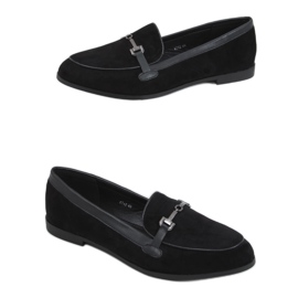 Black women's loafers 8742 Black