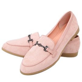 Pink Women's pink loafers 8742 Pink