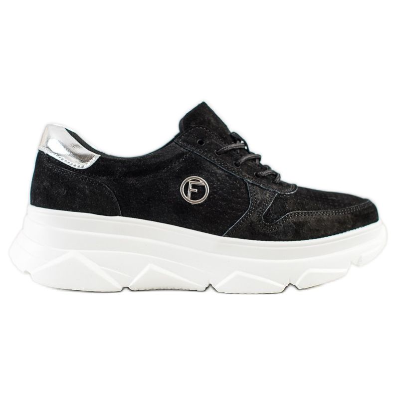 Filippo Leather Sneakers On The Platform black