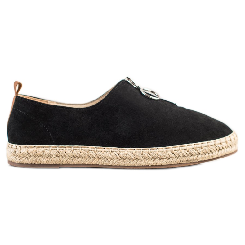 Cm Paris Black Espadrilles With Zipper beige