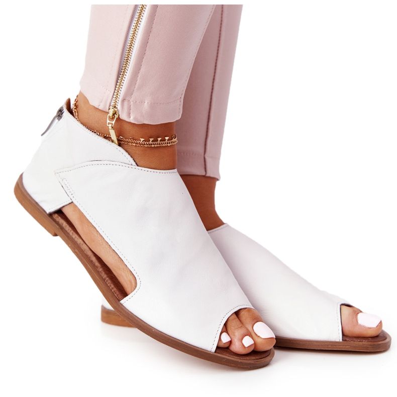 Women's Leather Sandals Nicole 2622 White
