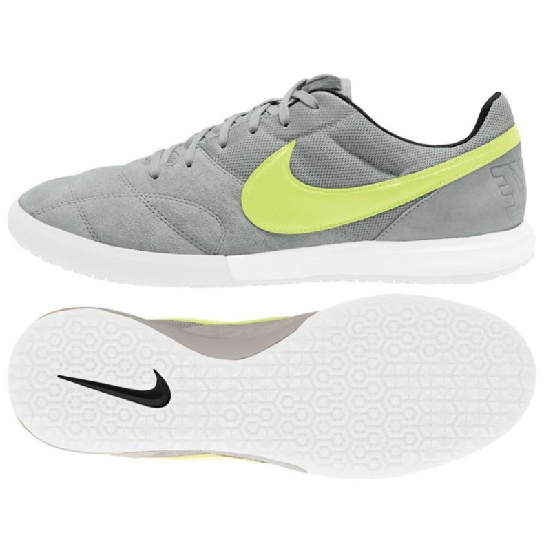 Nike Premier 2 Sala Ic M AV3153 012 football shoes grey green shades of grey