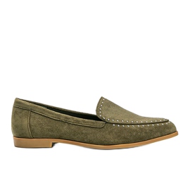 Green loafers made of eco-suede from Hope Green loafers made of eco-suede from Hope