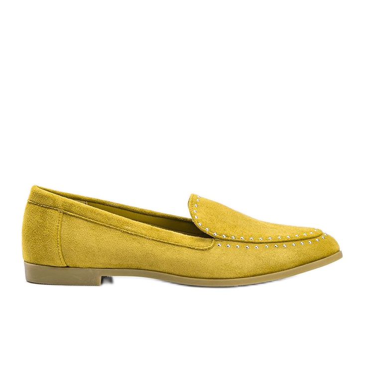 Mustard loafers made of eco-suede from Hope yellow