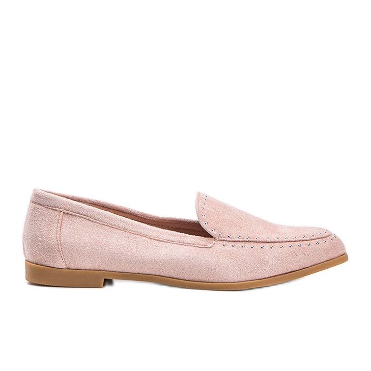Pink eco-suede loafers from Hope