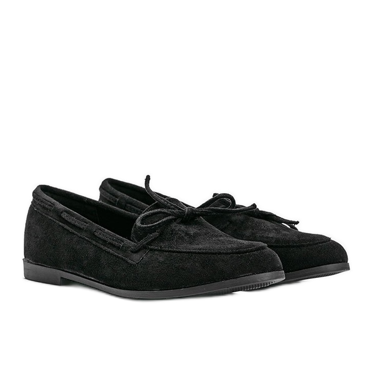 Black Kierra eco-suede loafers
