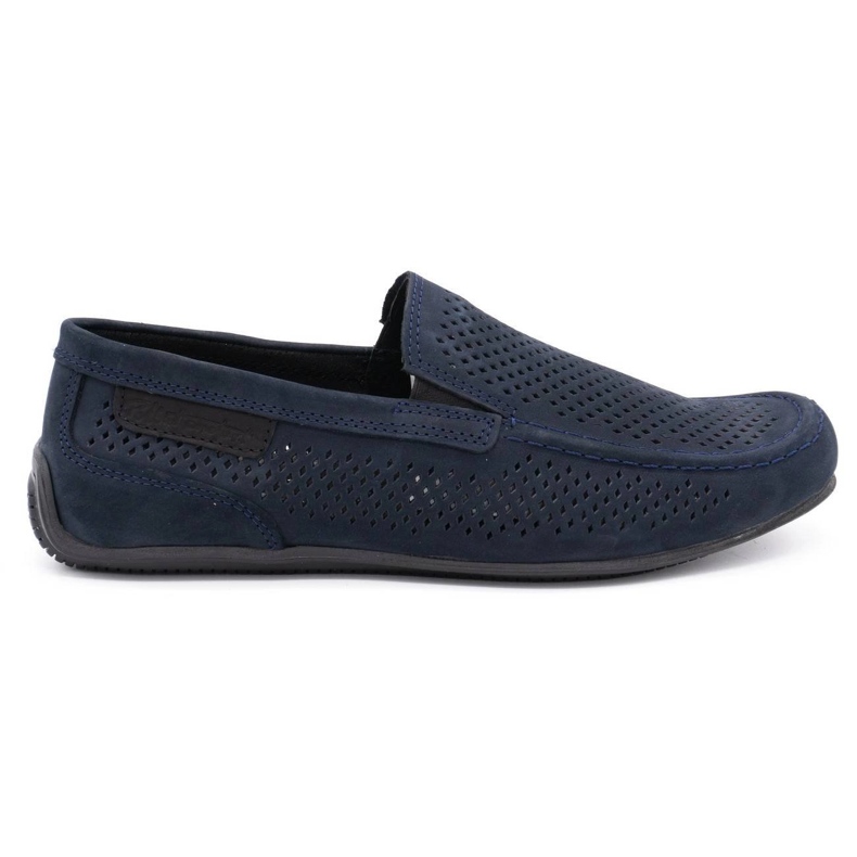 Polbut Men's leather loafers 2105P navy blue Polbut Men's leather loafers 2105P navy blue