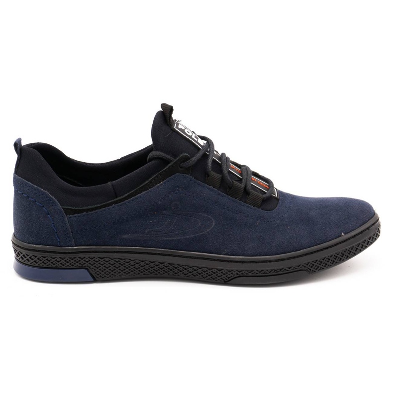 Polbut Men's casual leather shoes K24 navy blue suede Polbut Men's casual leather shoes K24 navy blue suede