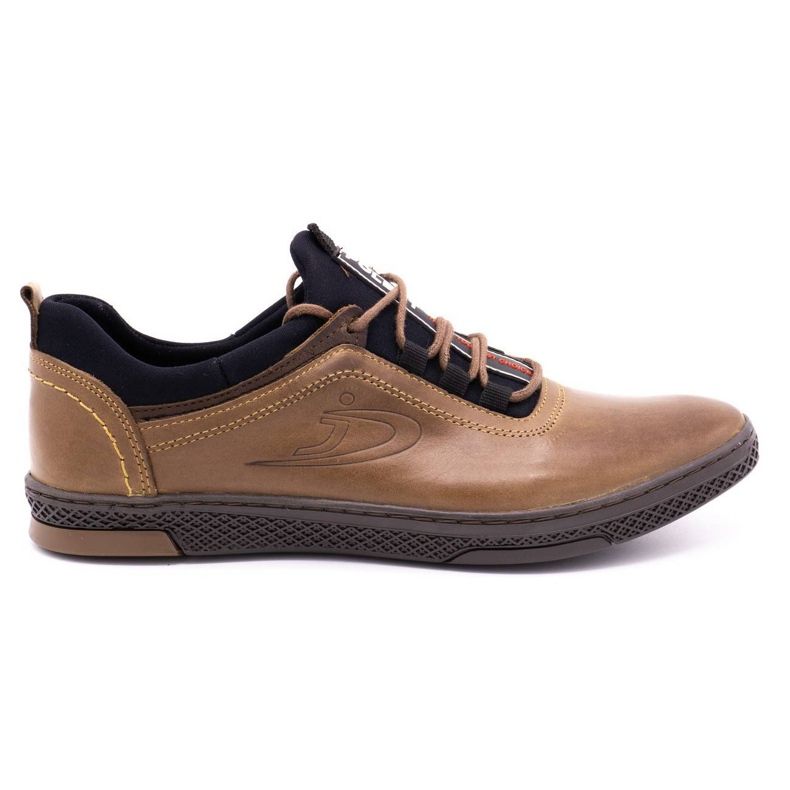 Polbut Men's casual leather shoes K24 light brown