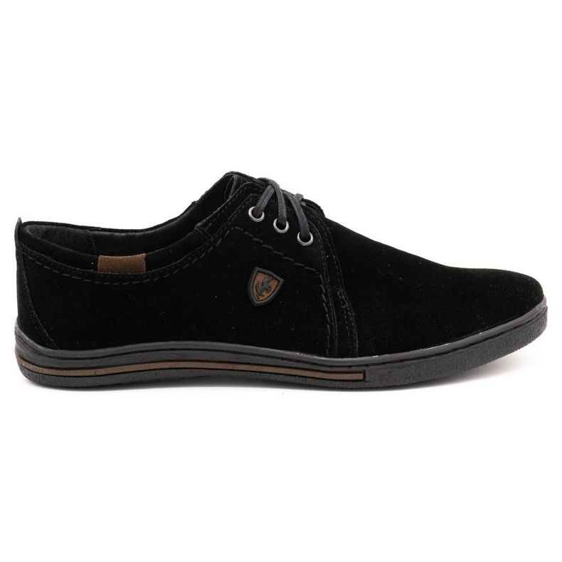 Polbut Leather shoes for men 343 black suede