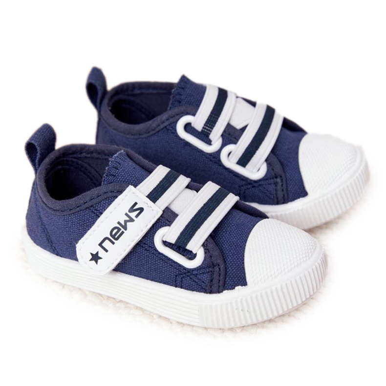 EVE Children's Sneakers With Velcro Navy Blue News
