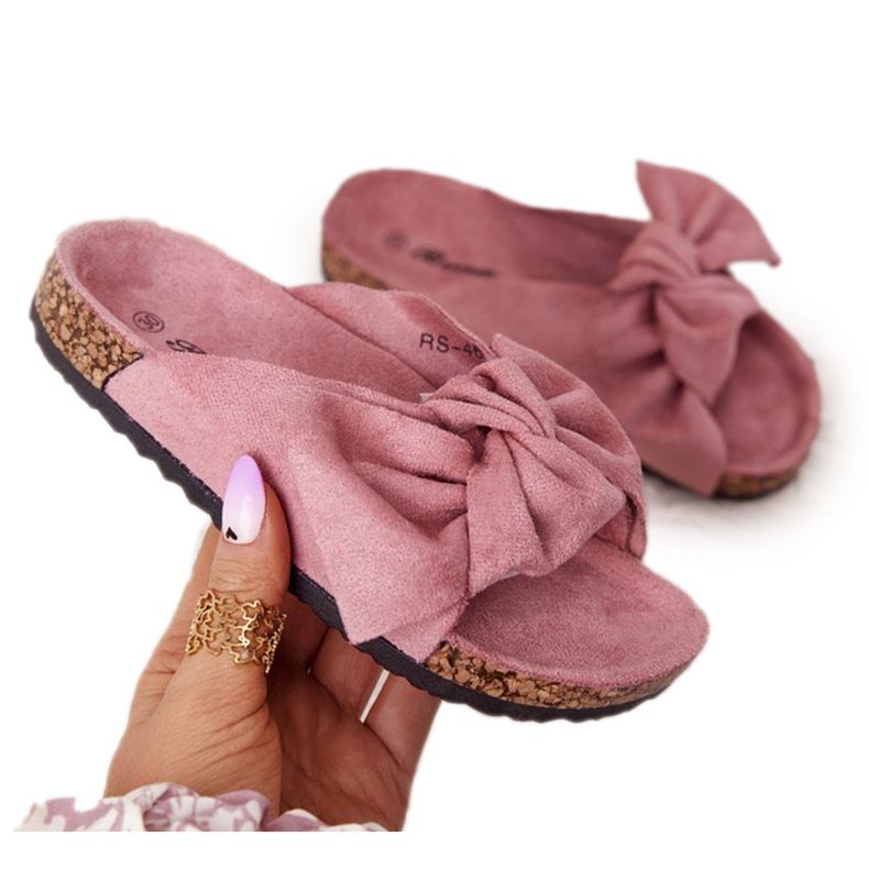PB2 Children's Slippers On Cork Powder Pink Little Wendy PB2 Children's Slippers On Cork Powder Pink Little Wendy