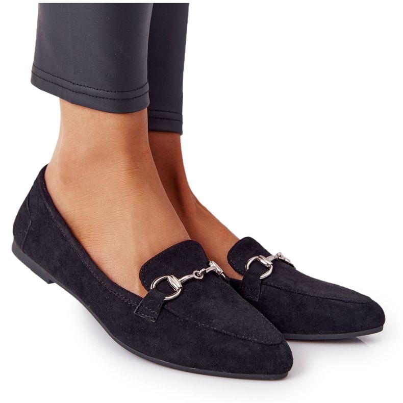 Women's Loafers Sergio Leone MK711 Suede Black
