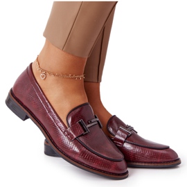 Women's Loafers Sergio Leone PB253 Burgundy red multicolored