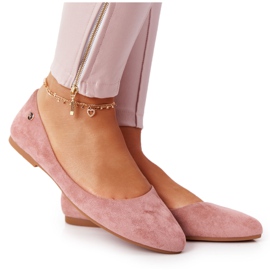 Suede ballerinas Sergio Leone BL622 Pink