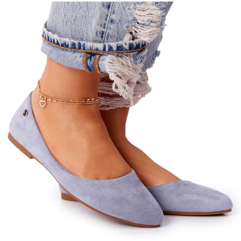 Suede ballerinas Sergio Leone BL622 Blue Suede ballerinas Sergio Leone BL622 Blue