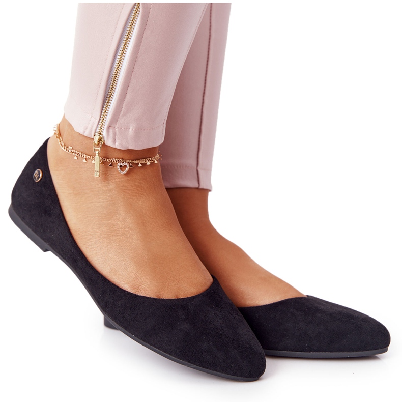 Suede ballerinas Sergio Leone BL622 Black