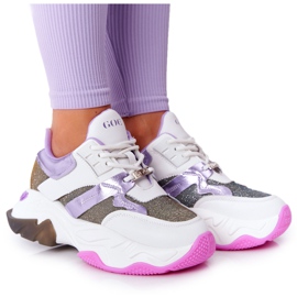 Sports Shoes On Large Soles GOE HH2N4038 White-Violet