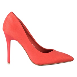 Kayla Classic Coral Heels red