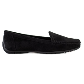 SHELOVET Black Suede Loafers