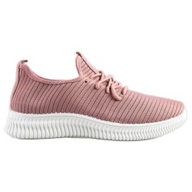 SHELOVET Comfortable Slip-On Sneakers pink