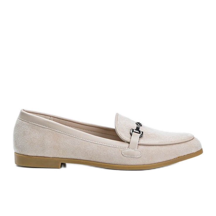 Juliette beige eco-suede loafers