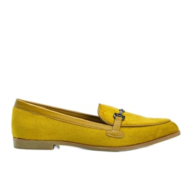 Mustard loafers made of Juliette eco-suede yellow