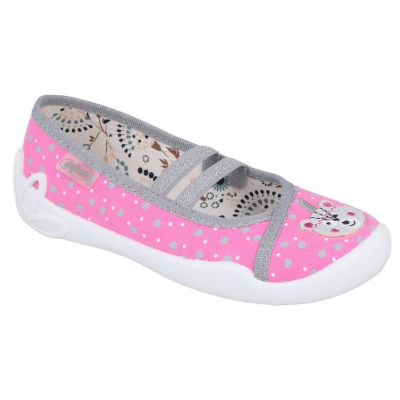 Ballerinas Befado children's shoes 116X284 pink silver grey