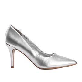 Silver pumps in eco-leather Ally
