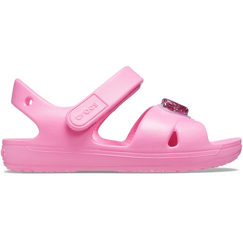 Crocs children's sandals Classic Cross Strap Charm pink 206947 669